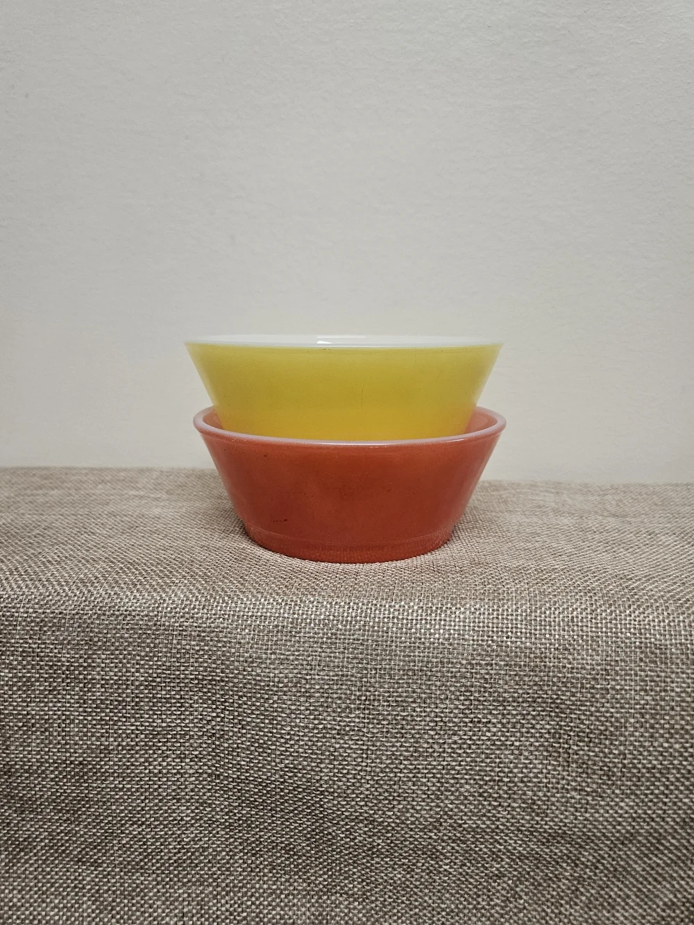 Anchor Hocking Yellow &‎ Red Bowls - Fire King